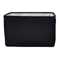 Black Rectangle Fabric Storage Basket, Large
