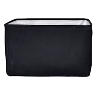 Black Rectangle Fabric Storage Basket, Small