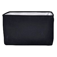 Black Rectangle Fabric Storage Basket, Large