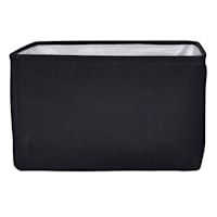 Black Rectangle Fabric Storage Basket, Small