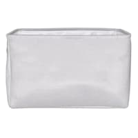 Light Grey Rectangle Fabric Storage Basket, Medium