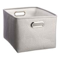 Light Grey Rectangle Fabric Storage Basket, 16.1x11
