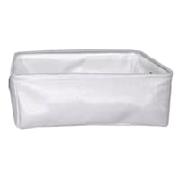 Light Grey Rectangle Fabric Storage Basket, Small