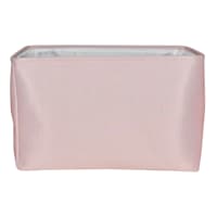 Pearl Blush Pink Rectangle Fabric Storage Basket, Medium