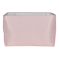 Pearl Blush Pink Rectangle Fabric Storage Basket, Small