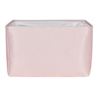 Pearl Blush Pink Rectangle Fabric Storage Basket, Medium
