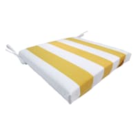 Providence Yellow Awning Striped Outdoor Square Seat Cushion