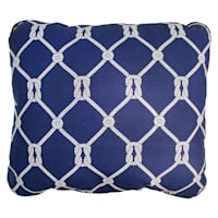 Providence Navy Blue Rope Lattice Outdoor Back Cushion