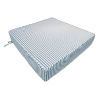 Navy Blue Ticking Striped Outdoor Deep Seat Cushion