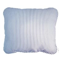 Navy Blue Ticking Striped Premium Outdoor Corded Back Cushion