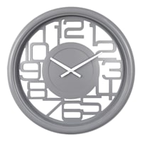 Silver Cutout Round Wall Clock, 20"