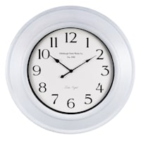 White Round Wall Clock, 26"