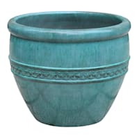 Providence Tyler Teal Tall Outdoor Planter, Large