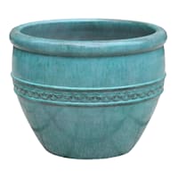 Providence Tyler Teal Tall Outdoor Planter, Medium