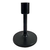 Found & Fable Black Metal Taper Candle Holder, 6"