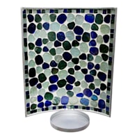 Ty Pennington Blue Pebble Mosaic Wall Sconce, 10"