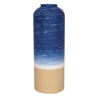 Ty Pennington Blue Metal Ombre Vase, 19.5"