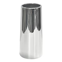 Ty Pennington Shiny Silver Ceramic Vase, 8"
