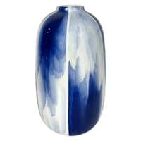 Ty Pennington Blue Reactive Glaze Ceramic Vase, 10"