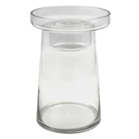 Ty Pennington Clear Glass Pillar Candle Holder, 9"