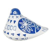 Tracey Boyd Blue Ceramic Tonala Bird Figurine, 7.5"