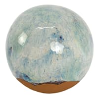 Ty Pennington Blue Reactive Glaze Decorative Orb, 4"