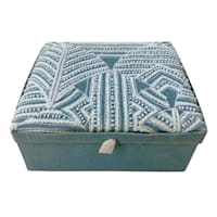 Found & Fable Blue Fabric Box, 4x7