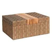 Tracey Boyd Natural Seagrass Woven Box, 14x8