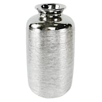 Ty Pennington Silver Ceramic Vase, 8"