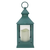 Found & Fable LED Teal Lantern, 9.5"