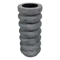 Found & Fable Grey Polystone Tealight Candle Holder, 6"
