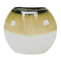 Found & Fable Brown Reactive Glaze Ceramic Vase, 7"