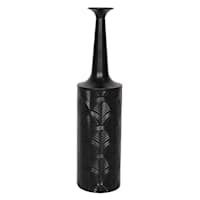 Found & Fable Black Metal Vase, 27"