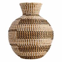 Found & Fable Natural Seagrass Vase, 15"