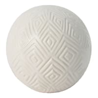 Found & Fable Eileen White Decorative Sphere, 4"