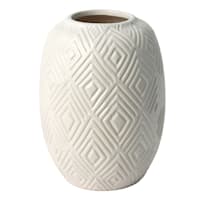 Found & Fable Eileen White Ceramic Vase, 8"