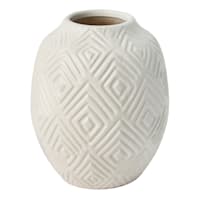 Found & Fable Eileen White Vase, 6"