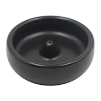 Found & Fable Black Ceramic Incense Holder, 4"