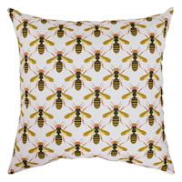 Honeybloom Bee Trellis Square Outdoor Throw Pillow, 16"