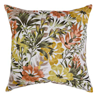 Honeybloom Mohana Marshmallow Floral Outdoor Throw Pillow, 16"