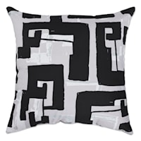 Laila Ali Bryant Geo Pattern Glacier Square Outdoor Throw Pillow, 16"