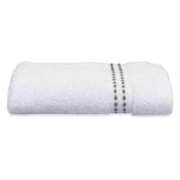 Found & Fable Hampton White Cotton Washcloth, 13"