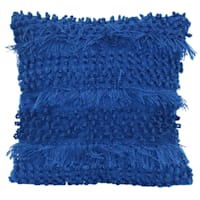 Blue Knotted Rug Outdoor Throw Pillow, 18"