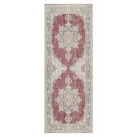 Cameron Maroon & Ivory Runner Rug, 22x59