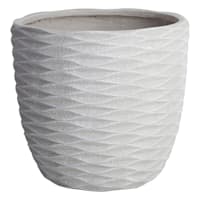 Sherwin White Antique Concrete Outdoor Planter, Large