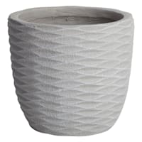 Sherwin White Antique Concrete Outdoor Planter, Medium