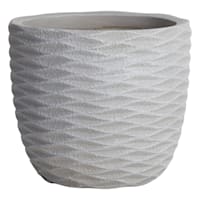 Sherwin White Antique Concrete Outdoor Planter, Small