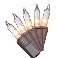 100-Count Clear Mini Lights with Brown Wire