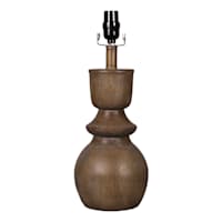 Found & Fable Grey Wood Spindle Medium Table Lamp Base, 17"
