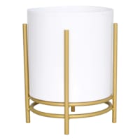 White Metal Planter Stand, Large